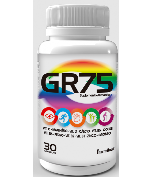 GR75 Vitaminas e Minerais - 30 Cápsulas - Fharmonat